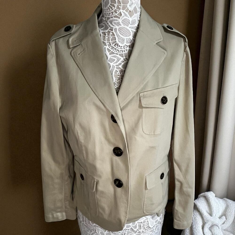 Talbots Tan Jacket Women’s Casual/Workwear- Neutral Wardrobe Staple Size XL